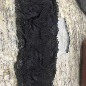 Black Lace Strapless Bralette - Size 2XL